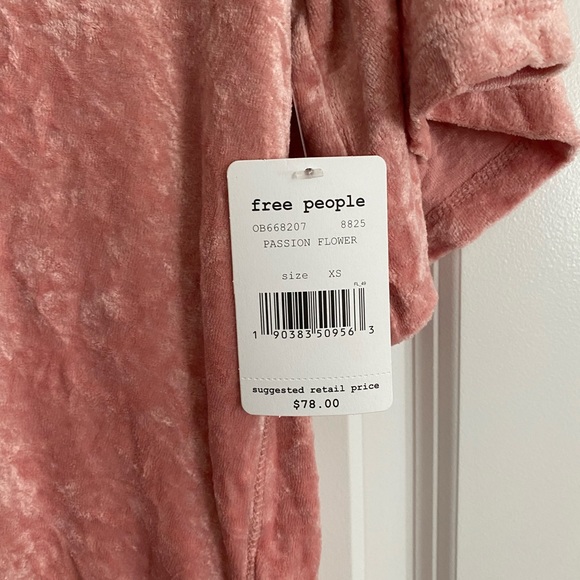 Free People Velvet Tunic/Dress in Passion Flower Size XS🌸 - Picture 8 of 9